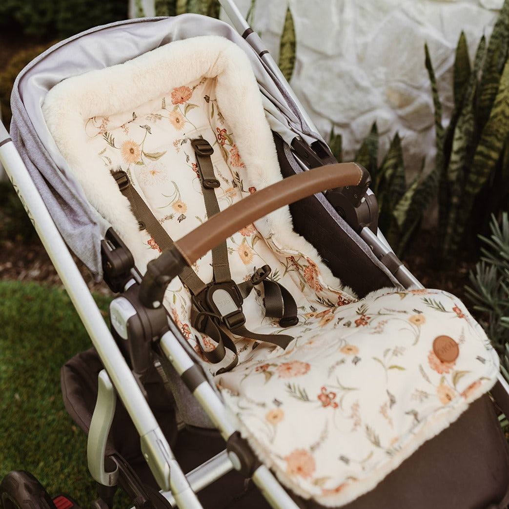 Cozy Fleece Stroller Liner - Wildflower