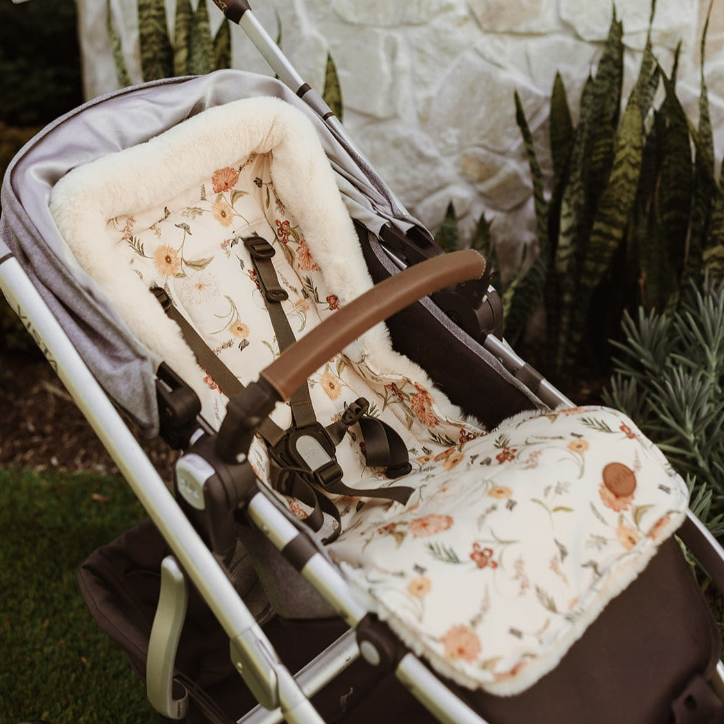 Cozy Fleece Stroller Liner - Wildflower