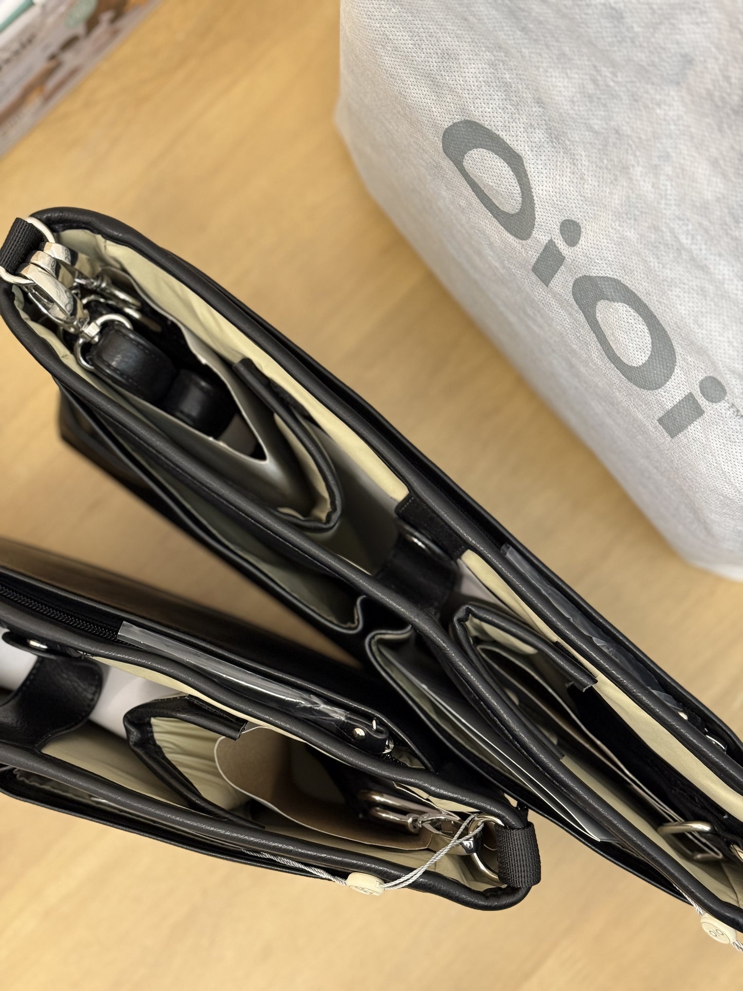 A04 Signature Stroller Organiser in Black Vegan Leather