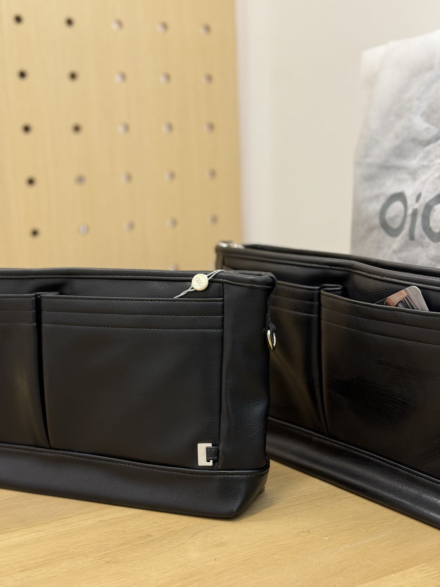 A04 Signature Stroller Organiser in Black Vegan Leather
