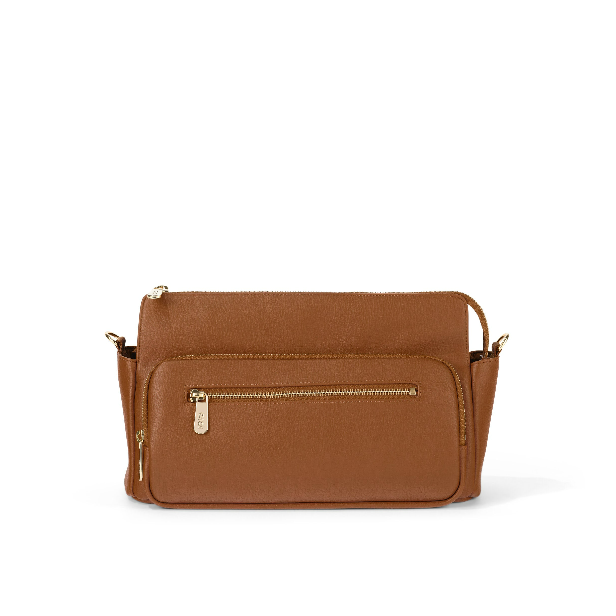 Multitasker Stroller and Pram Organiser/Caddy - Chestnut Brown Vegan Leather