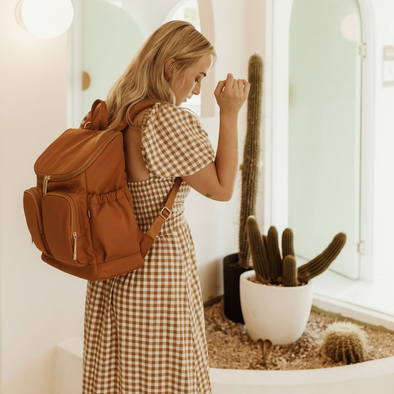 Diaper Backpack - Ochre Nylon