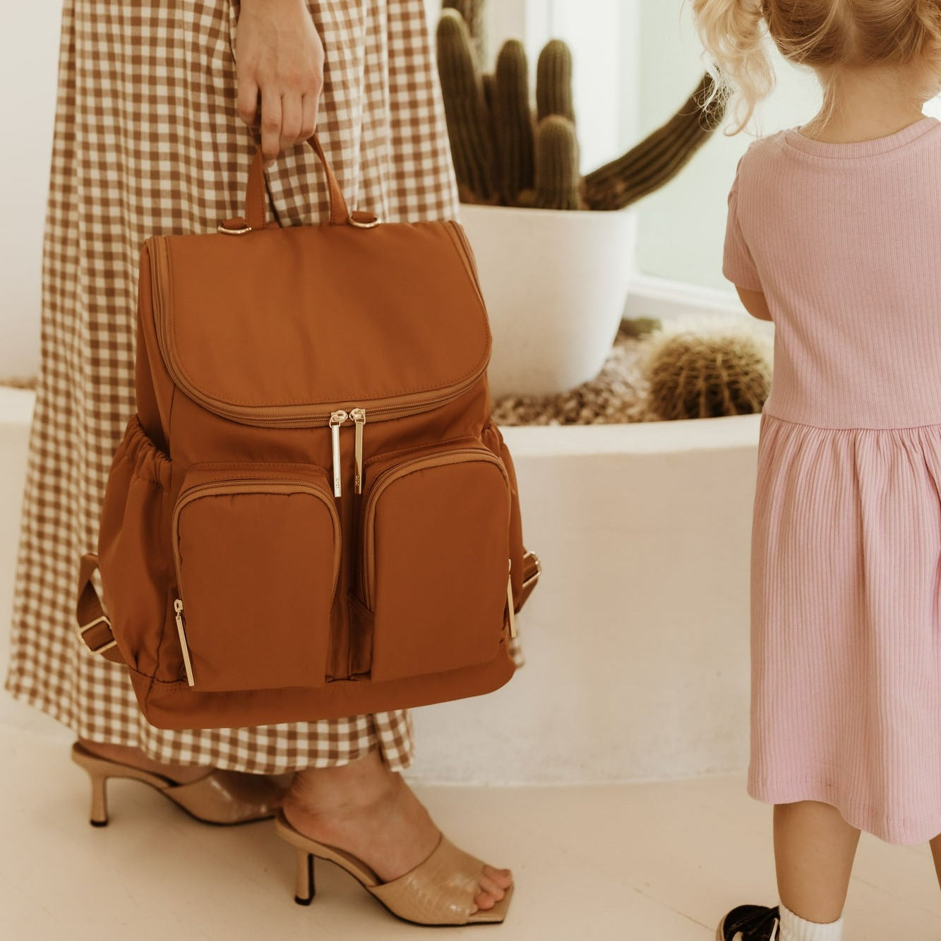 Diaper Backpack - Ochre Nylon