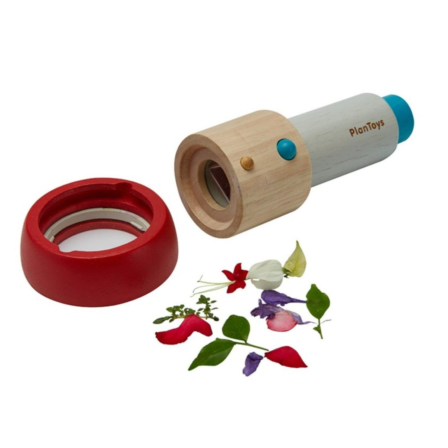 Little ones can put their favorite objects inside and experience a swirling explosion of brilliant colors.