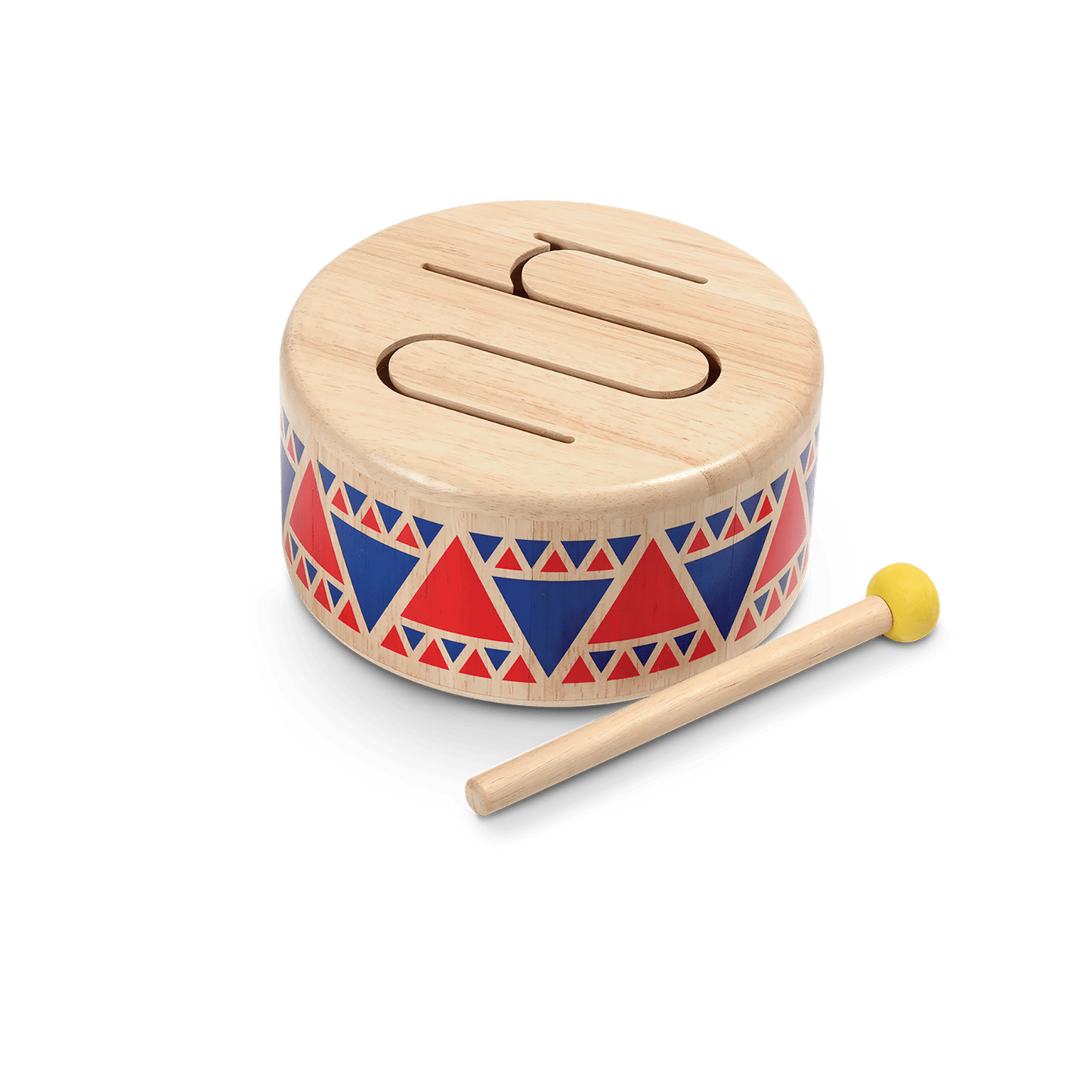 The Solid Drum is made from natural rubberwood and stained with non-toxic water-based pigments. Free from harmful chemicals and sharp edges the toy is safe for all little ones.