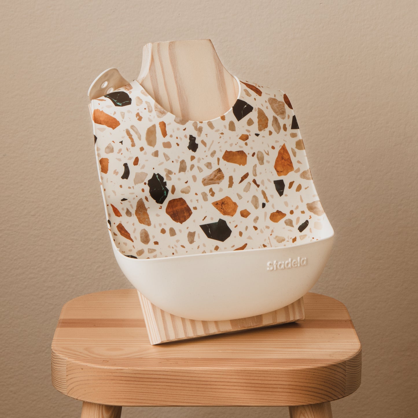 Terrazzo Silicone Bib