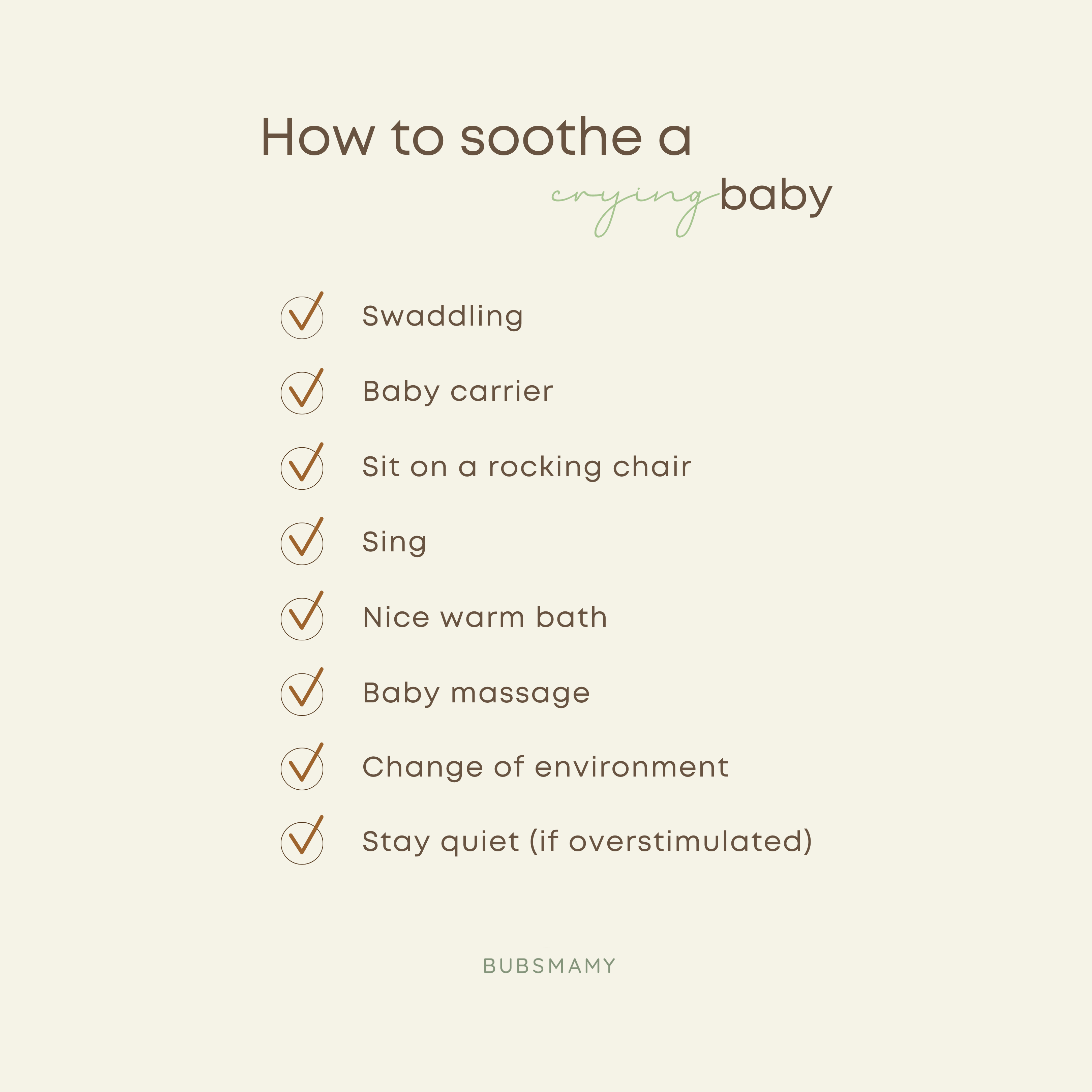 How to soothe a crying baby