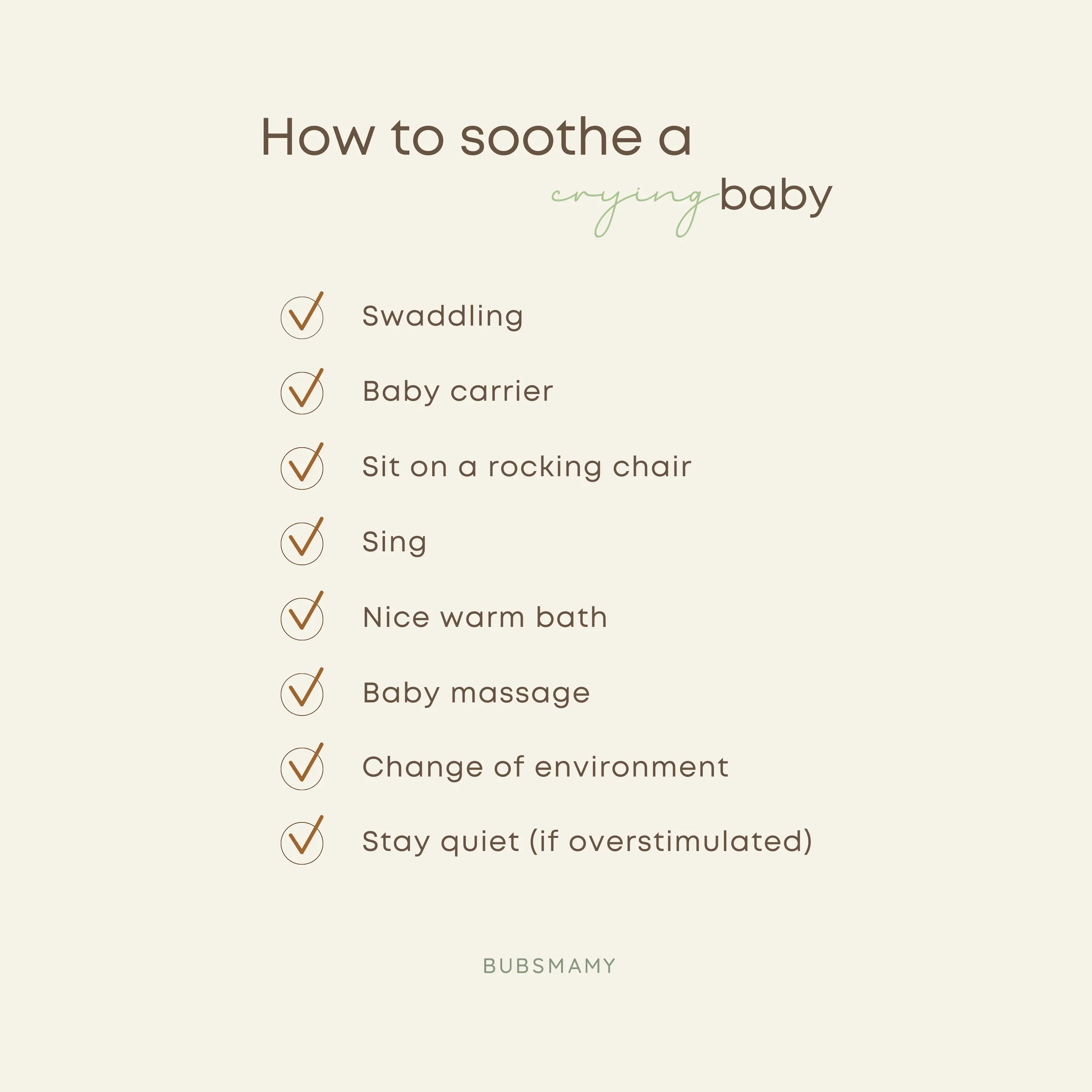 How to soothe a crying baby Bubsmamy