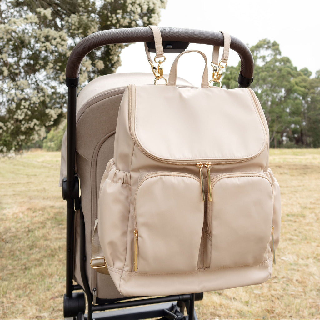 Signature Backpack - Beige Nylon