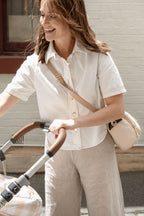 Multitasker Stroller and Pram Organiser/Caddy - Beige Nylon