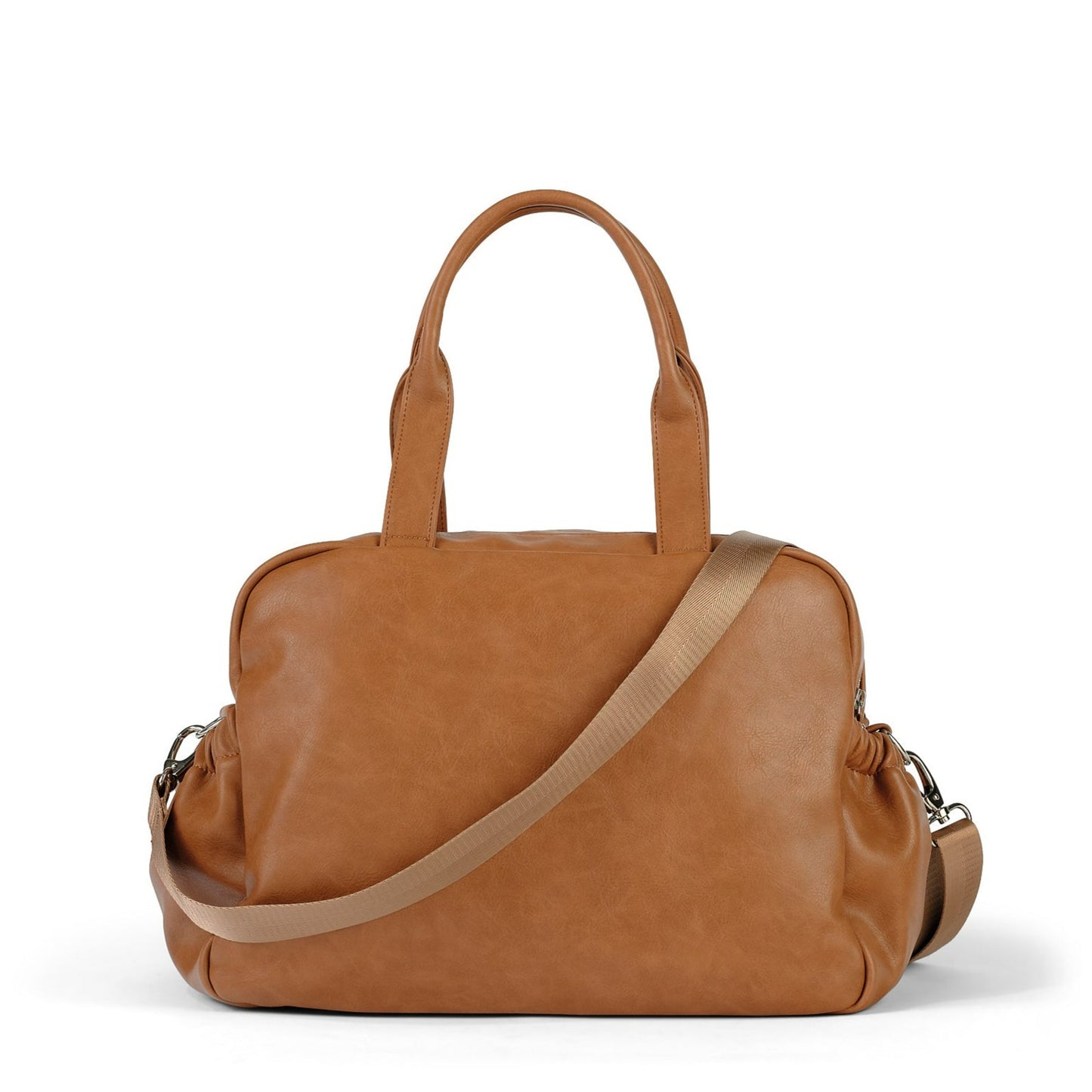 Carry All Diaper Bag - Tan Vegan Leather