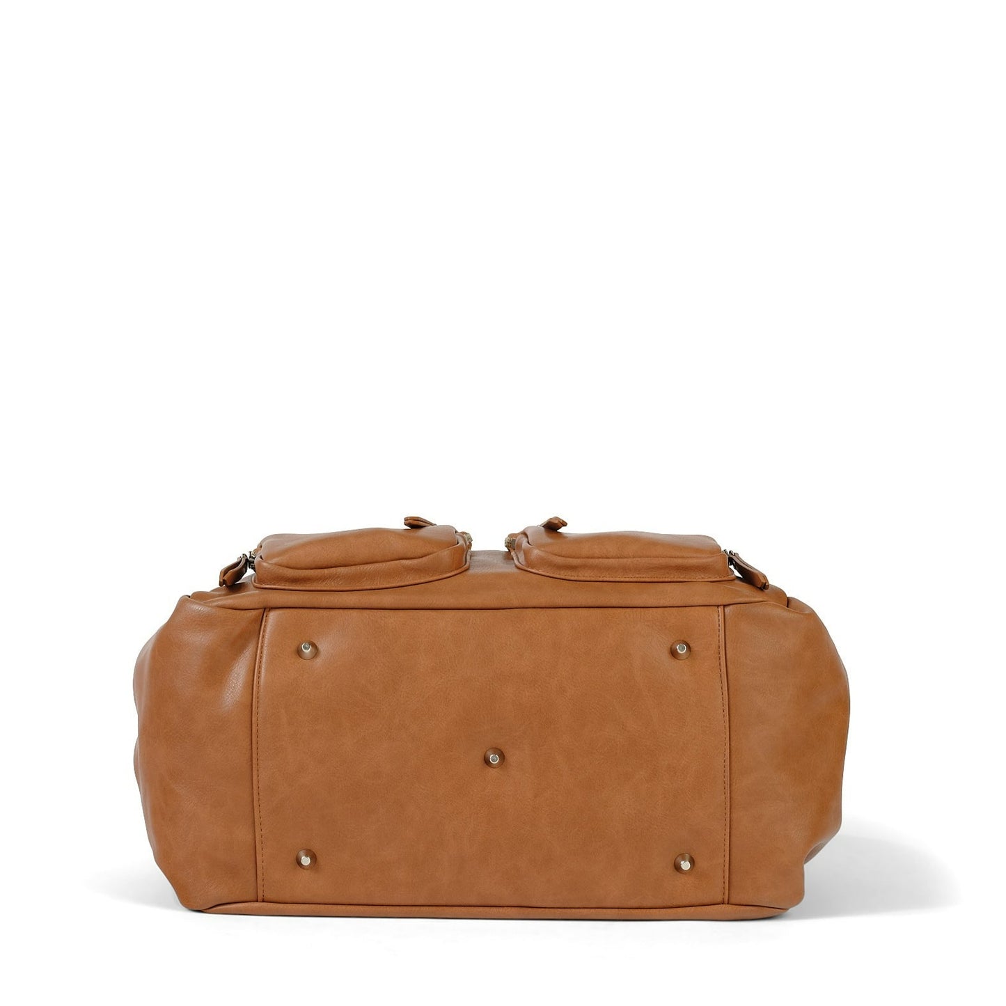 Carry All Diaper Bag - Tan Vegan Leather