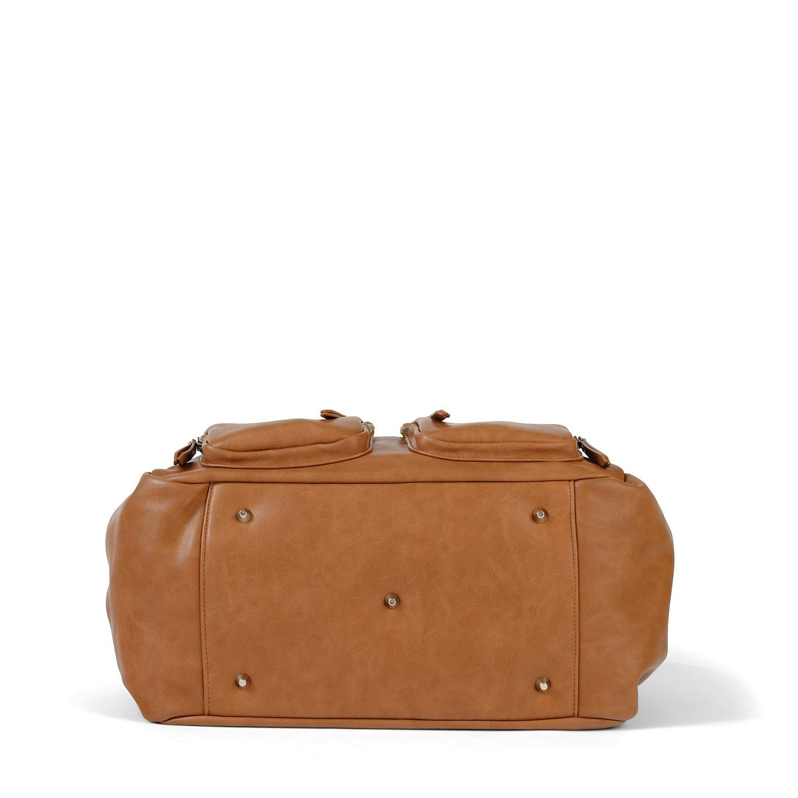Carry All Diaper Bag - Tan Vegan Leather