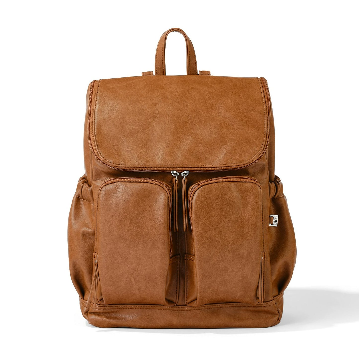 Signature Diaper Backpack - Tan Vegan Leather