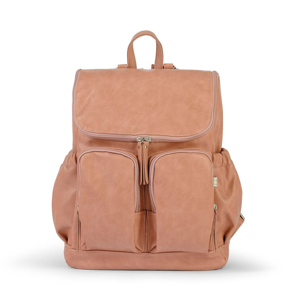 Signature Diaper Backpack - Dusty Rose Vegan Leather