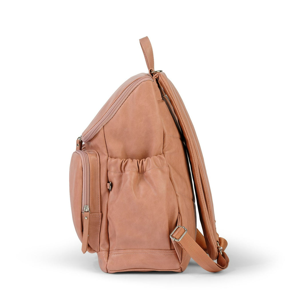 Signature Diaper Backpack - Dusty Rose Vegan Leather