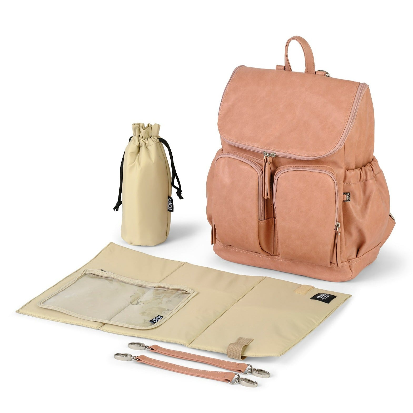 Signature Diaper Backpack - Dusty Rose Vegan Leather