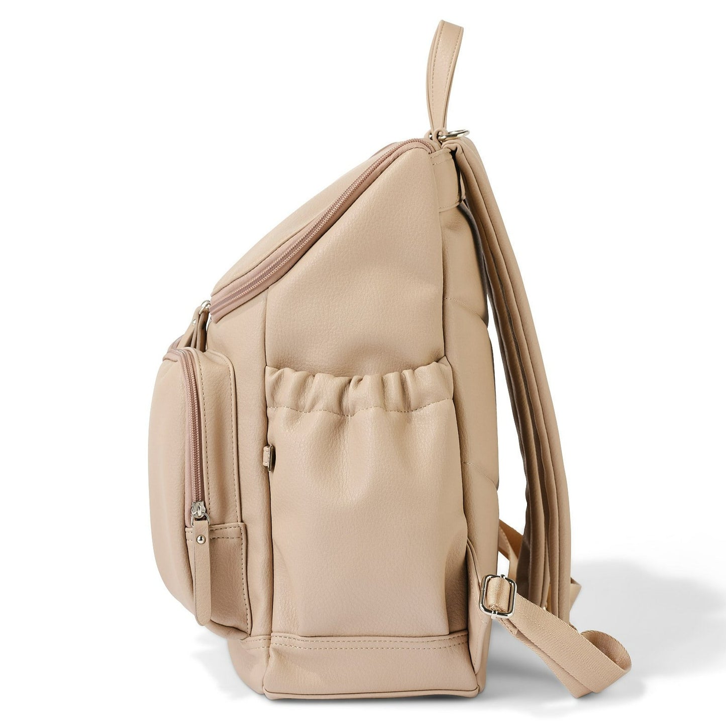 Signature Diaper Backpack - Oat Dimple Vegan Leather