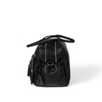 Carry All Diaper Bag - Black Dimple Vegan Leather