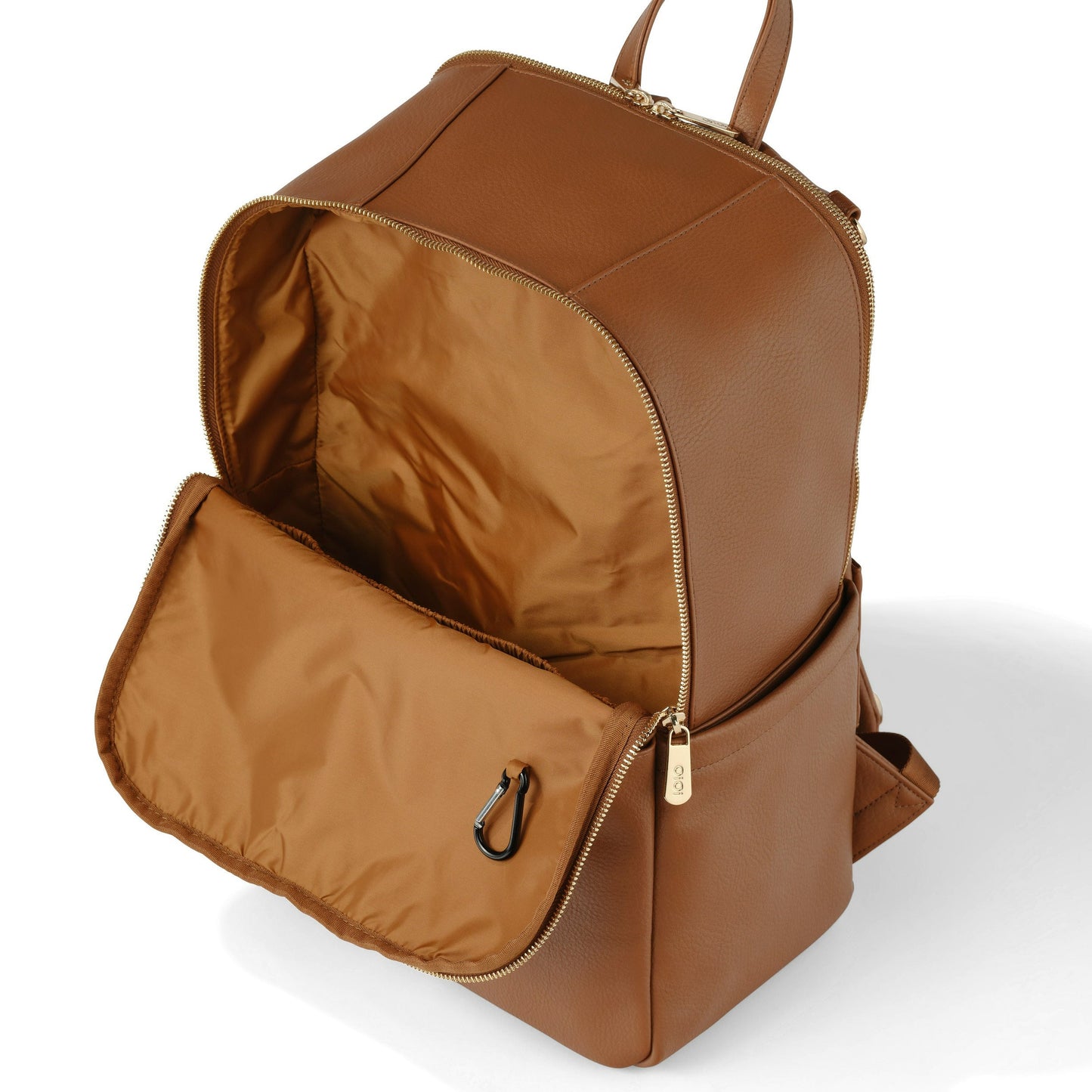 Multitasker Diaper Backpack - Chestnut Brown Vegan Leather