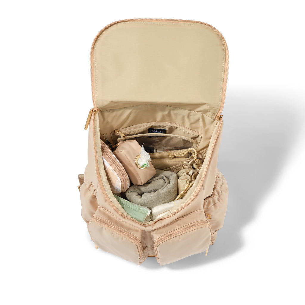 Signature Backpack - Beige Nylon