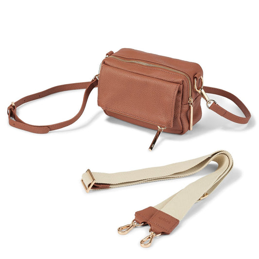 Playground Cross-Body Bag - Terracotta Genuine Leather