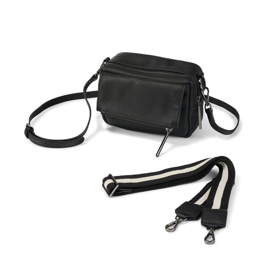 Playground Cross-Body Bag - Jet Black Genuine Leather