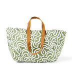 Fold-Up Shopping Tote - Green Squiggle