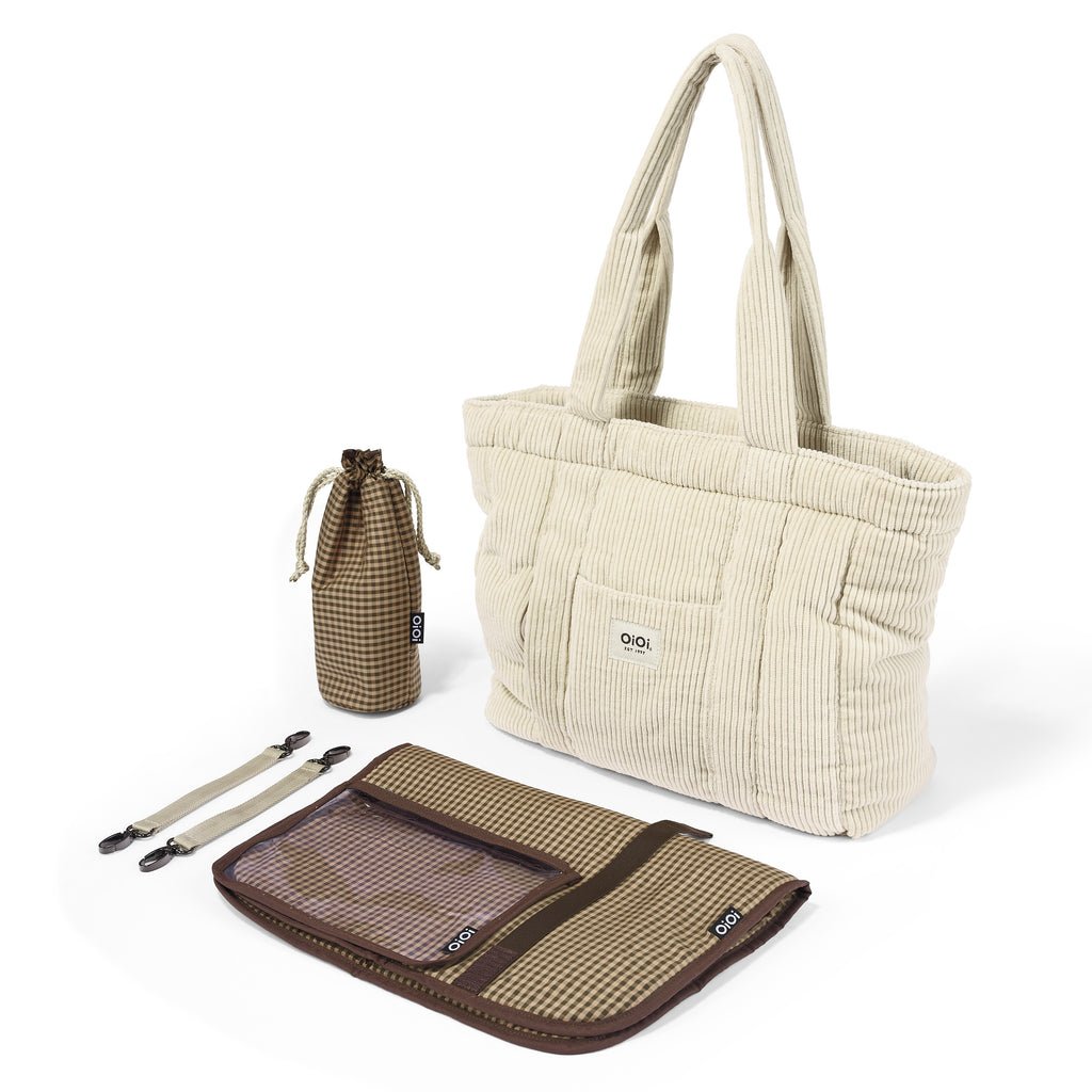 Everyday Tote - Cream Corduroy OiOi