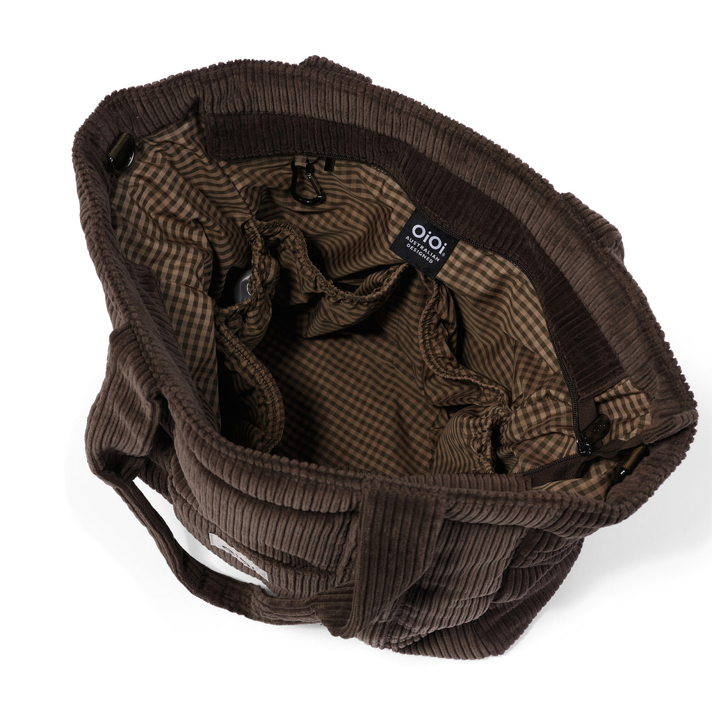 Everyday Tote - Chocolate Brown Corduroy OiOi
