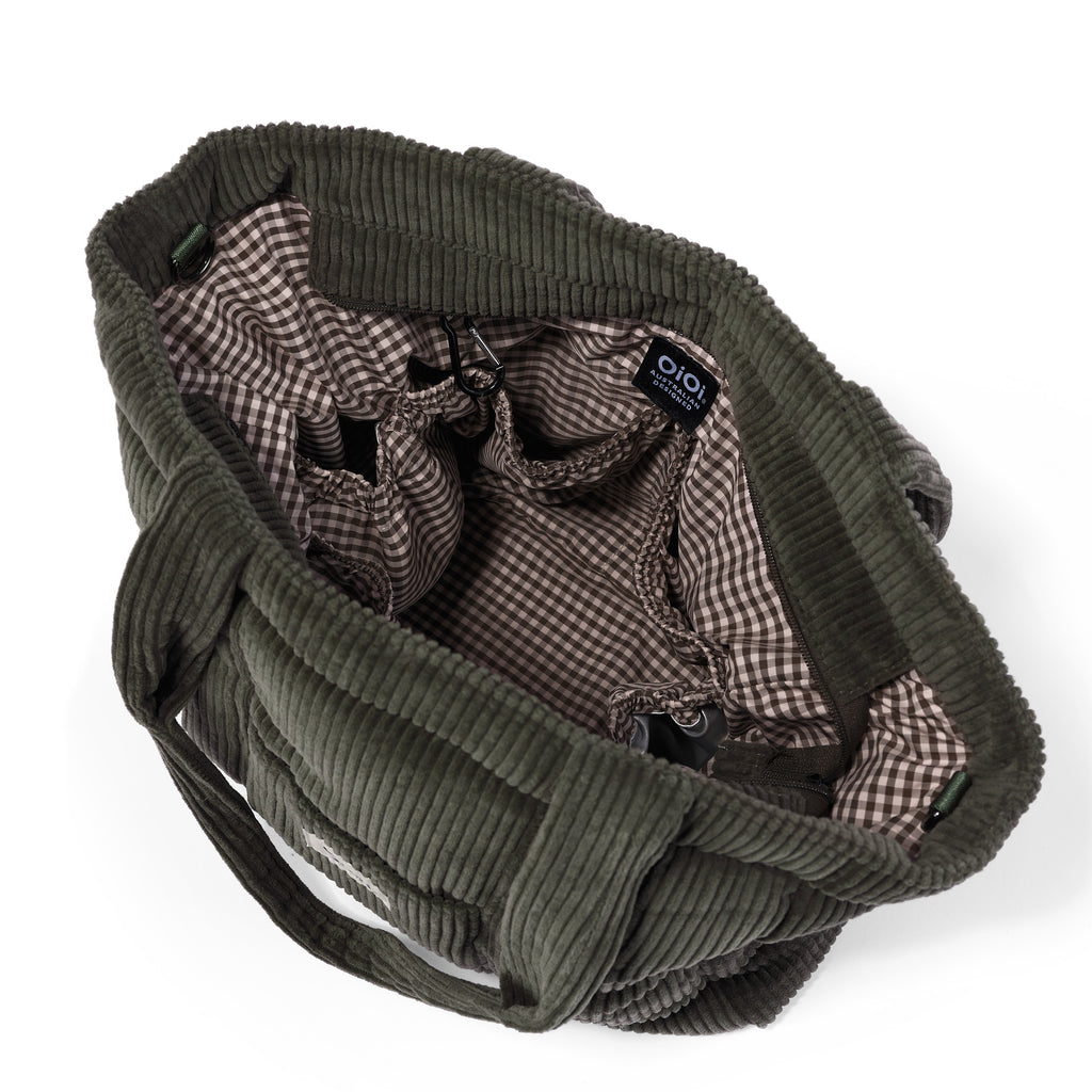 Everyday Tote - Moss Green Corduroy OiOi