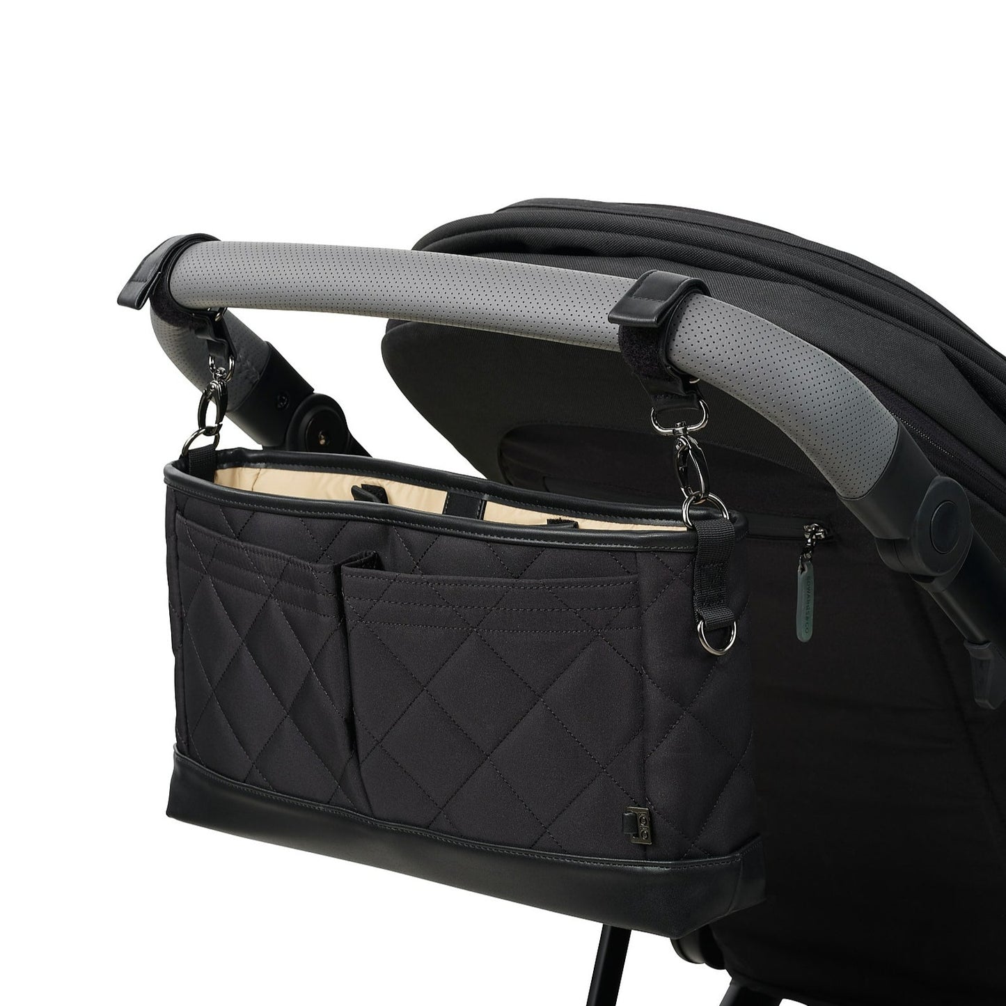 Signature Stroller and Pram Organiser/Caddy - Black Diamond Quilt