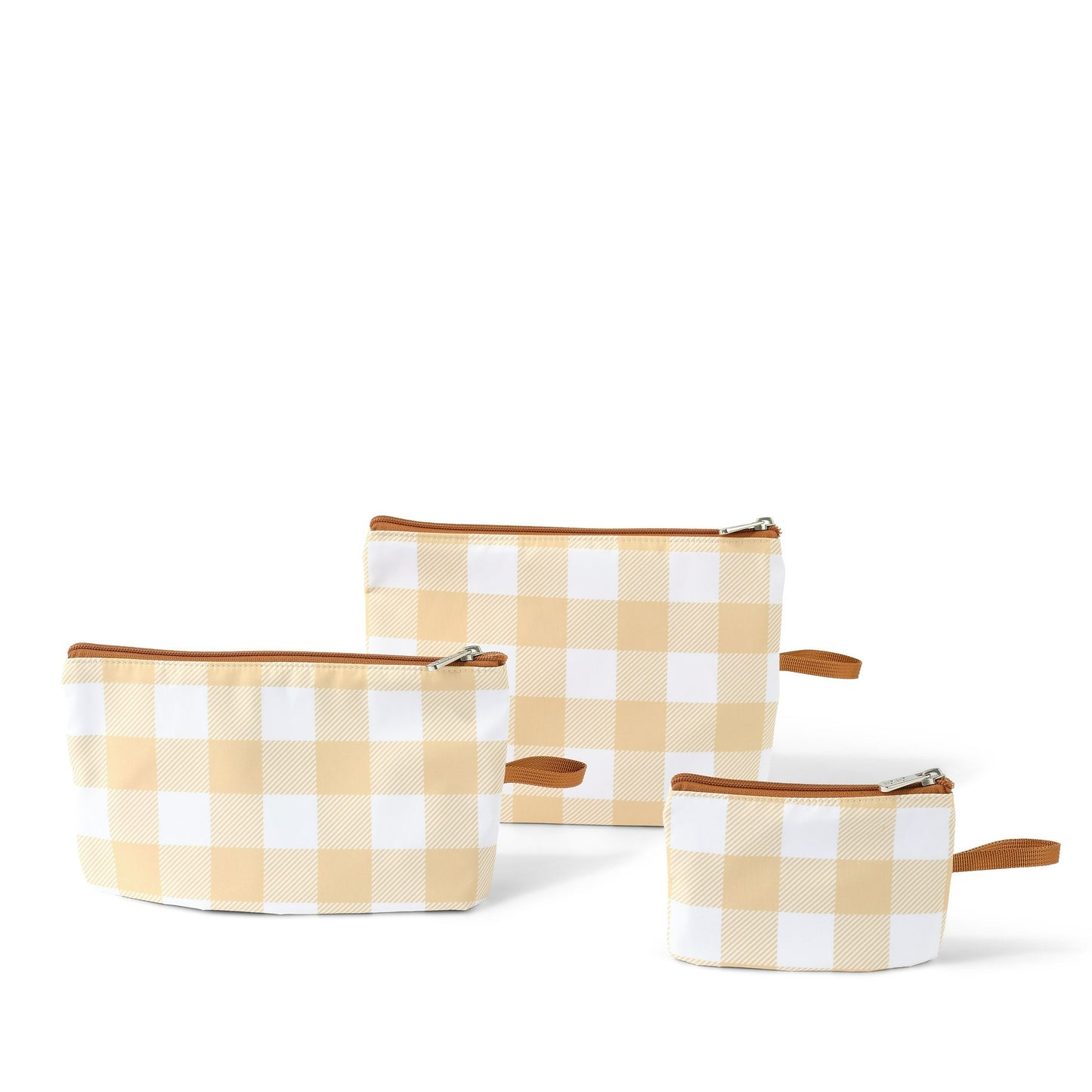 Packing Pouch Trio - Gingham Beige