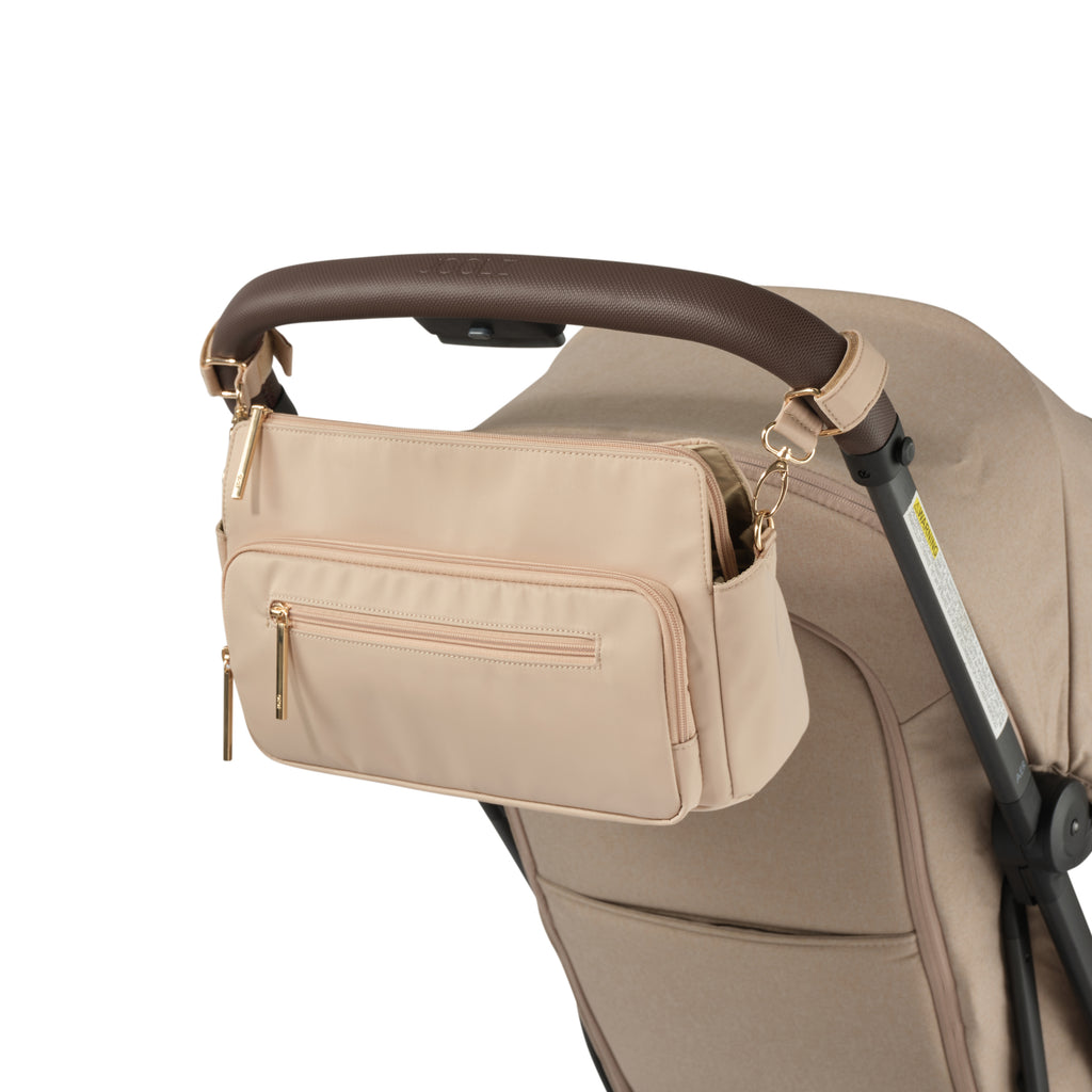 Multitasker Stroller and Pram Organiser/Caddy - Beige Nylon