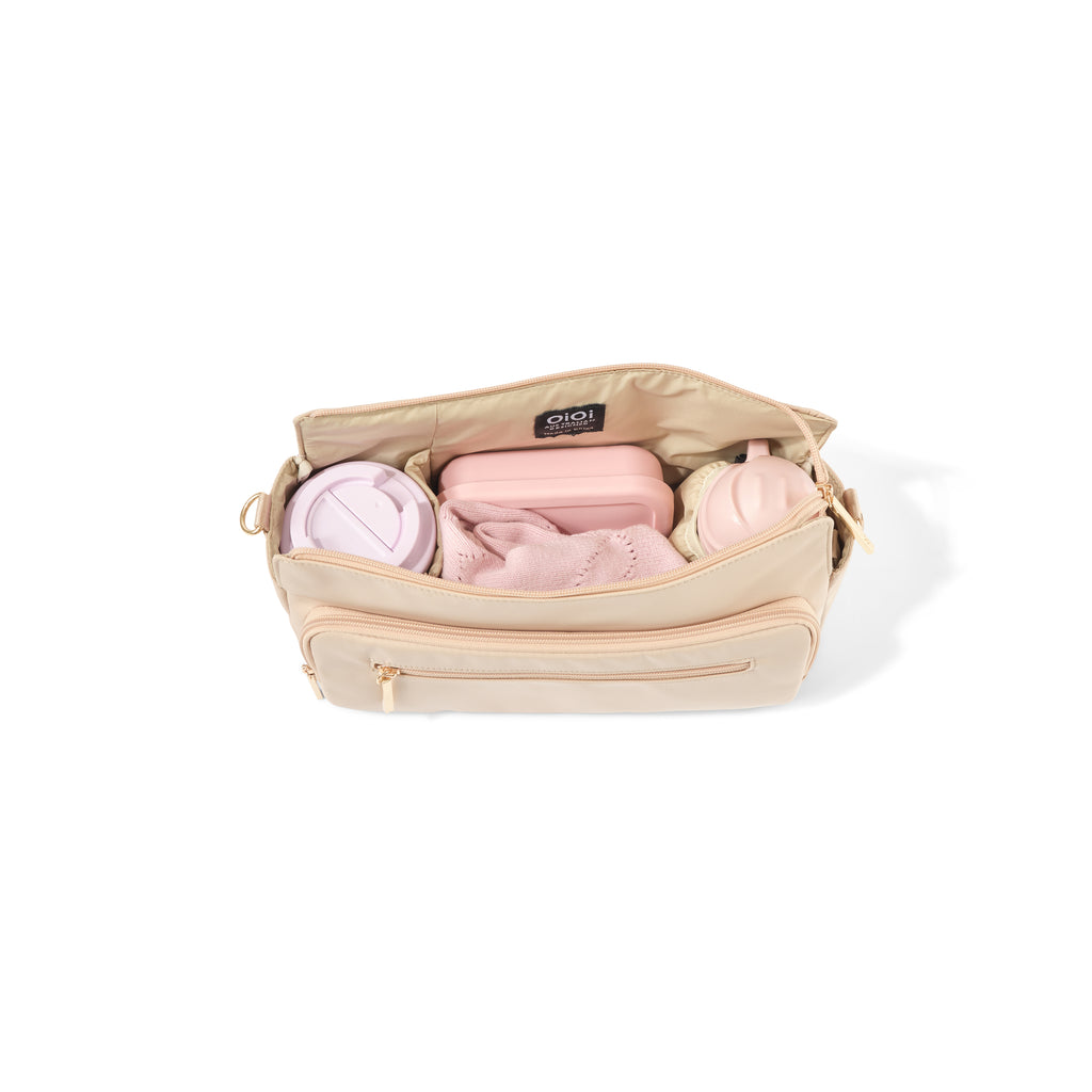 Multitasker Stroller and Pram Organiser/Caddy - Beige Nylon