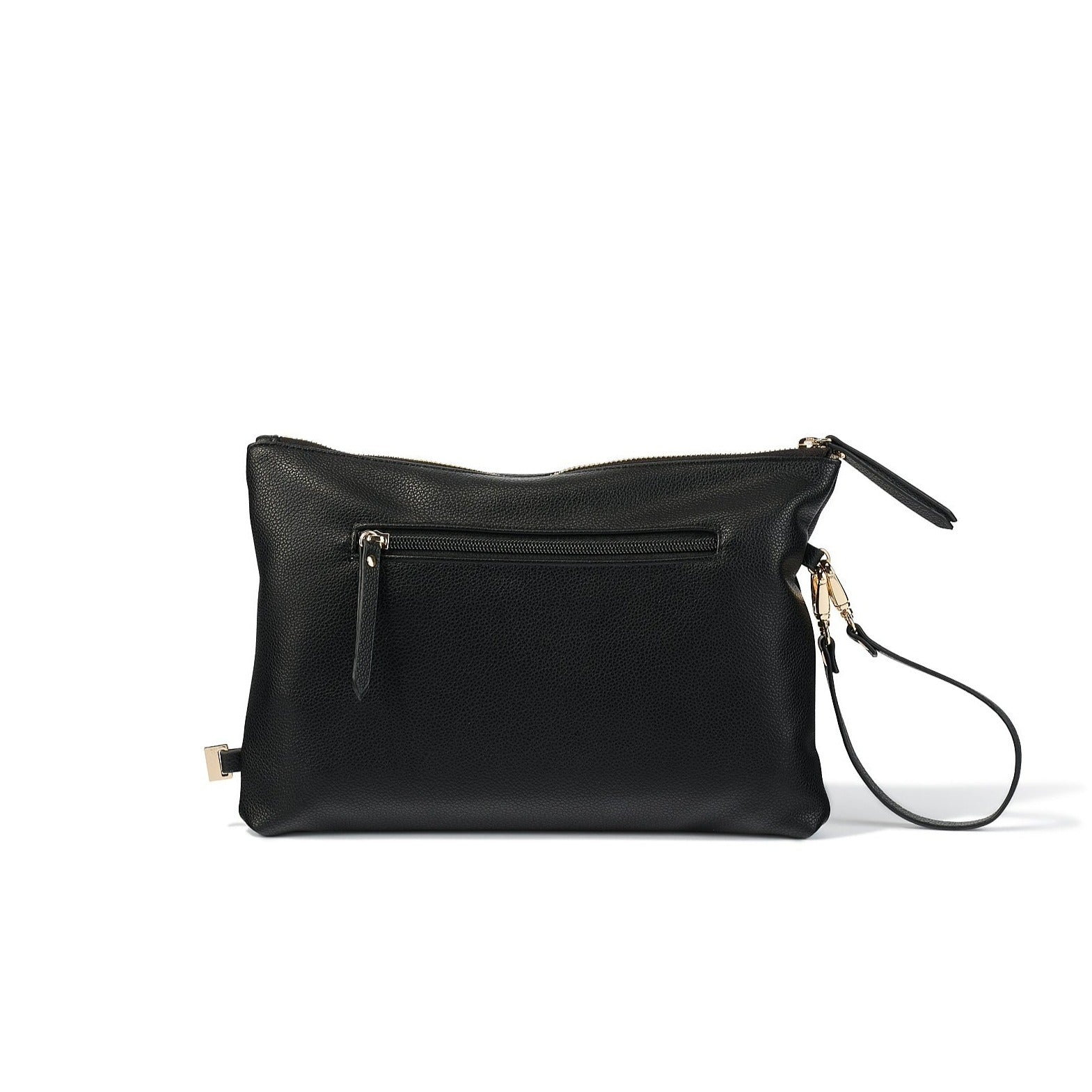 Diaper Changing Pouch - Black Vegan Leather