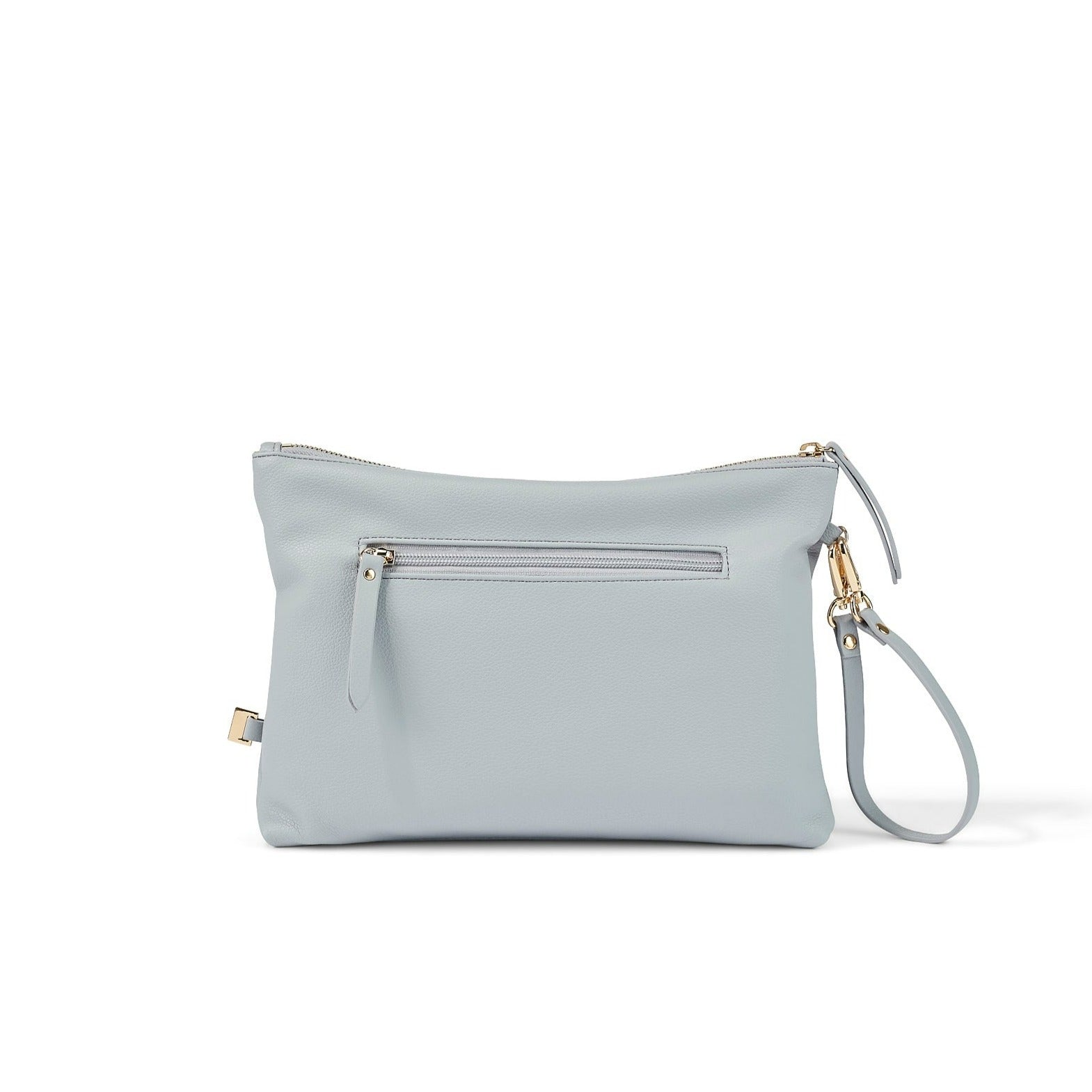 Diaper Changing Pouch - Blue Vegan Leather