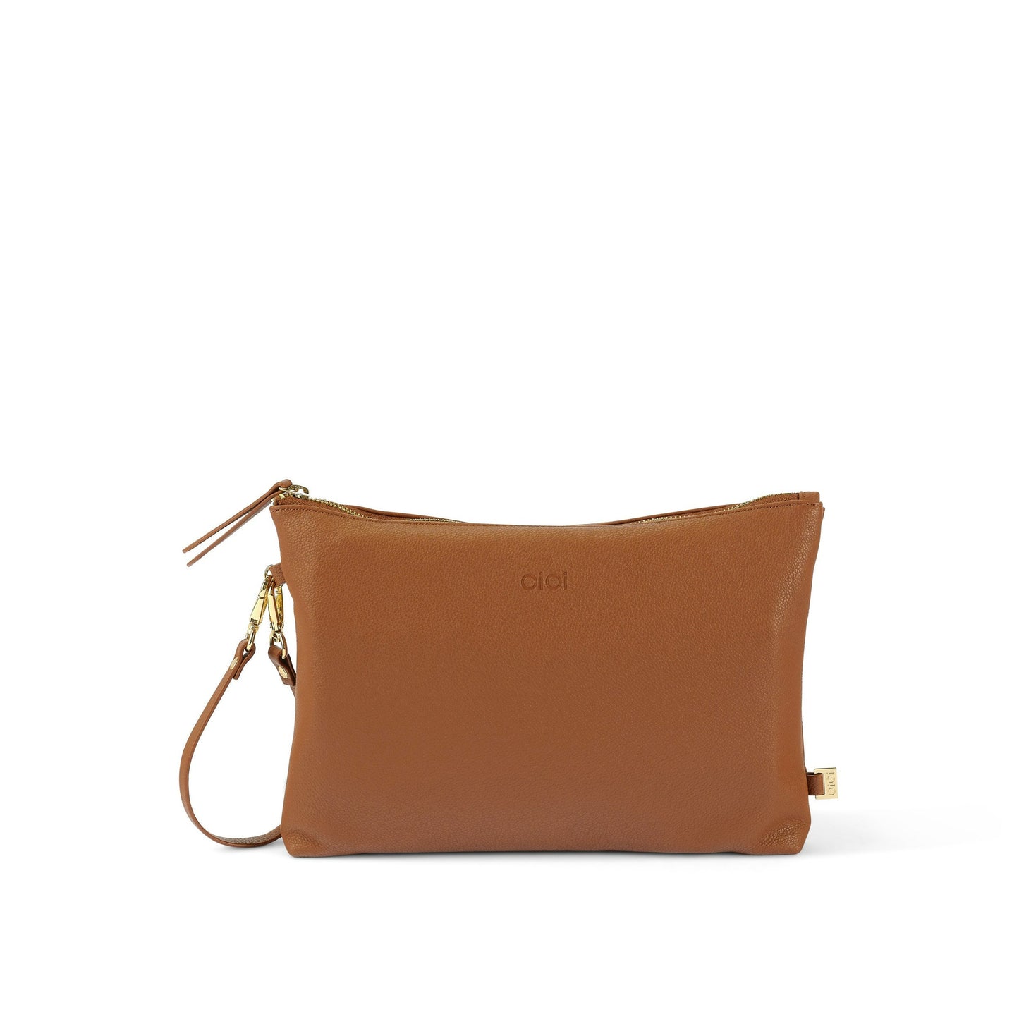 Diaper Changing Pouch - Chestnut Brown Vegan Leather