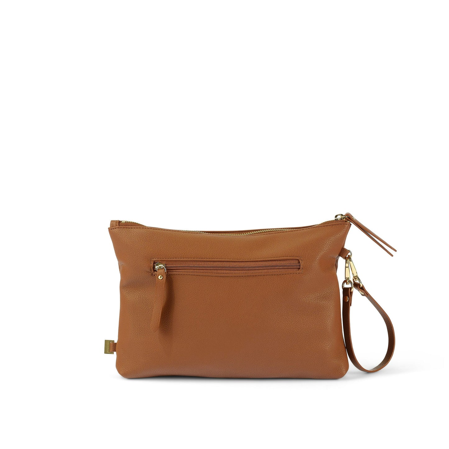 Diaper Changing Pouch - Chestnut Brown Vegan Leather