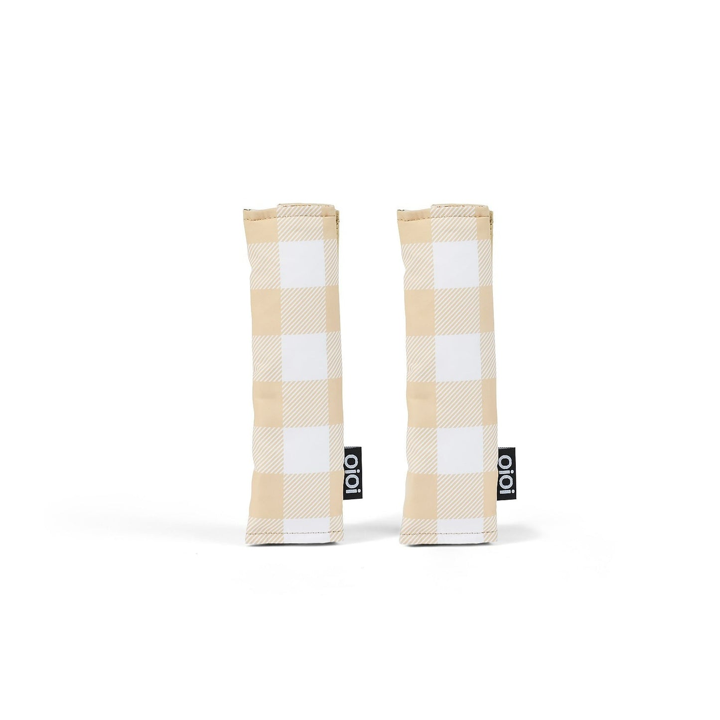 Stroller Strap Cover Set - Beige Gingham/Wildflower