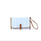 Diaper Changing Mat Clutch -  Blue Check