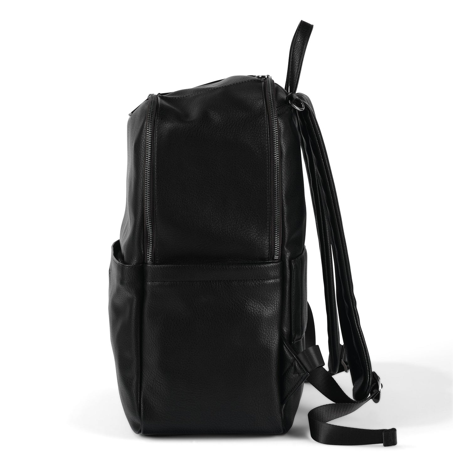 Multitasker Diaper Backpack - Black Vegan Leather