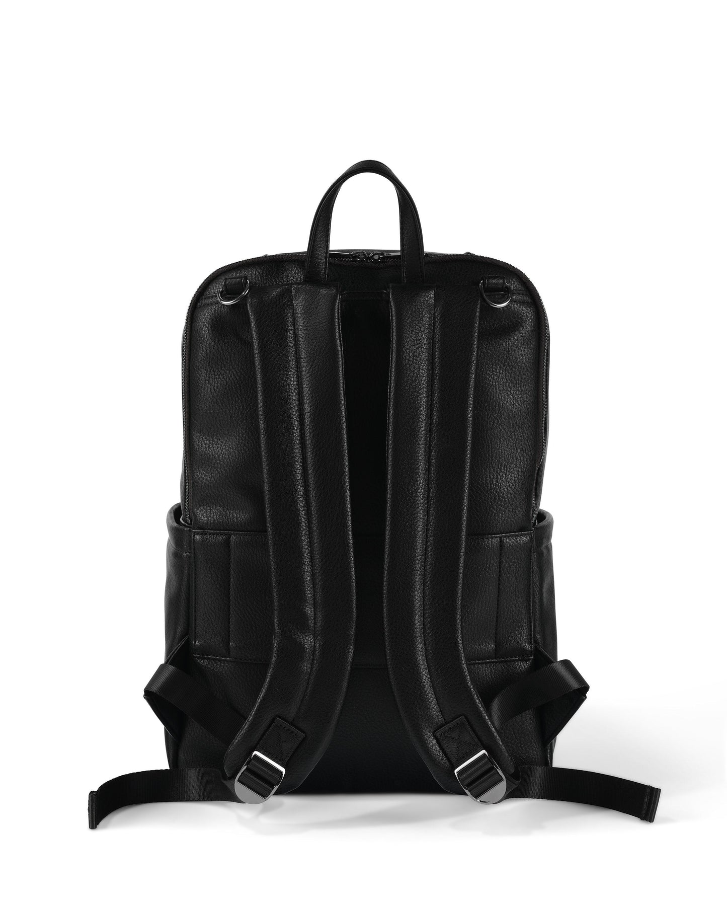 Multitasker Diaper Backpack - Black Vegan Leather