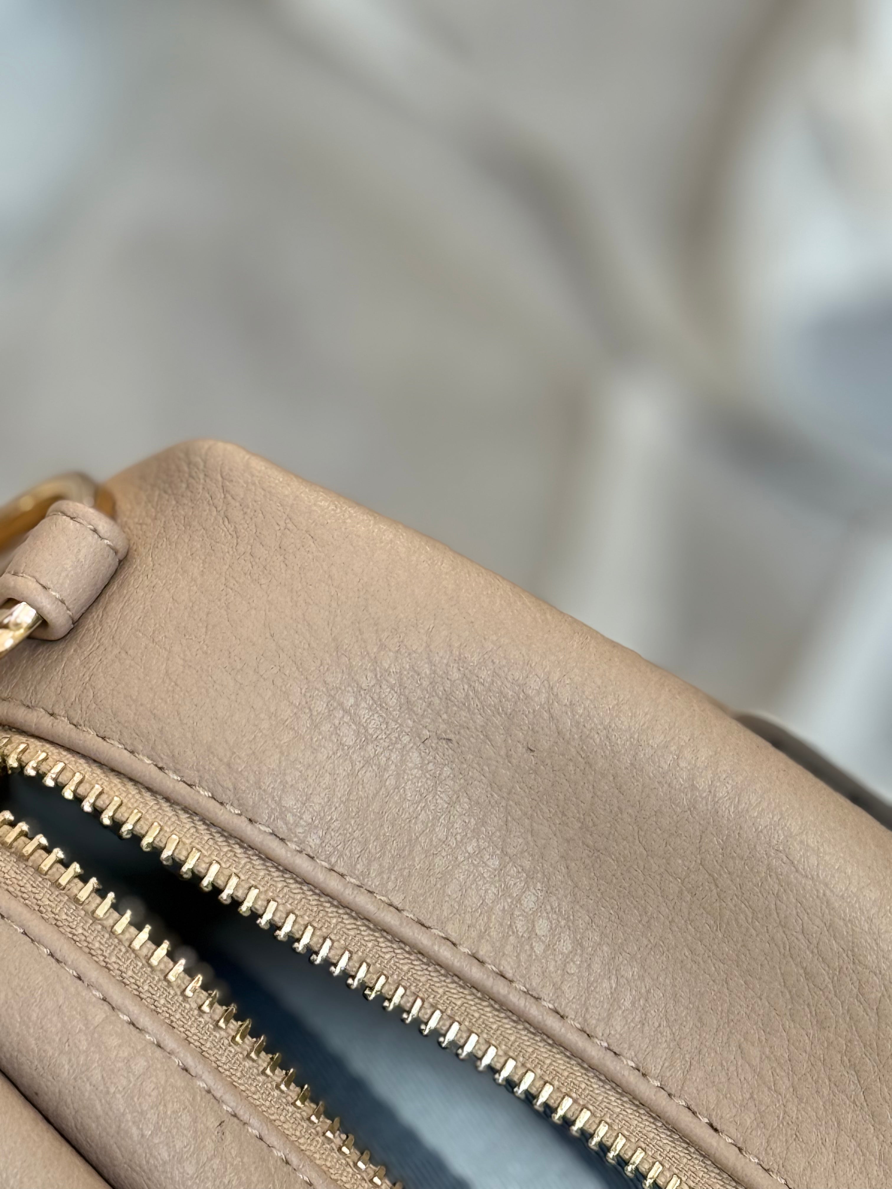 AS-IS Playground Cross-Body Bag - Oat Dimple Vegan Leather (slight defect)