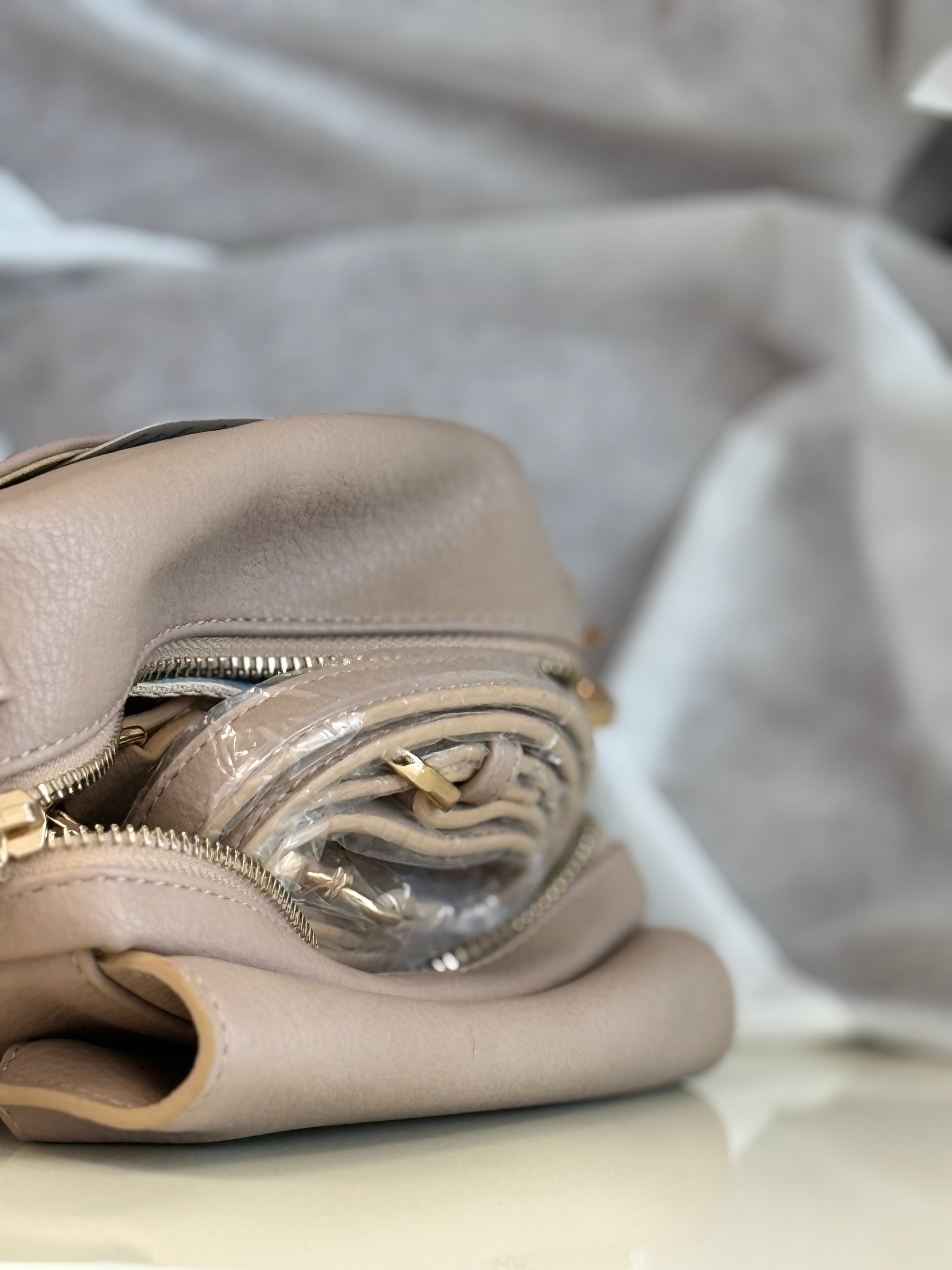 AS-IS Playground Cross-Body Bag - Oat Dimple Vegan Leather (slight defect)