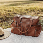 Carry All Diaper Bag - Tan Vegan Leather