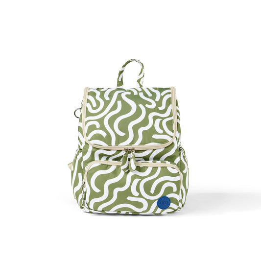 (PREORDER) Signature Kids Backpack - Green Squiggle