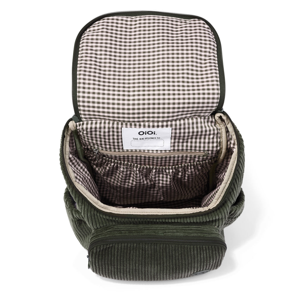 Signature Kids Backpack - Moss Green Corduroy OiOi