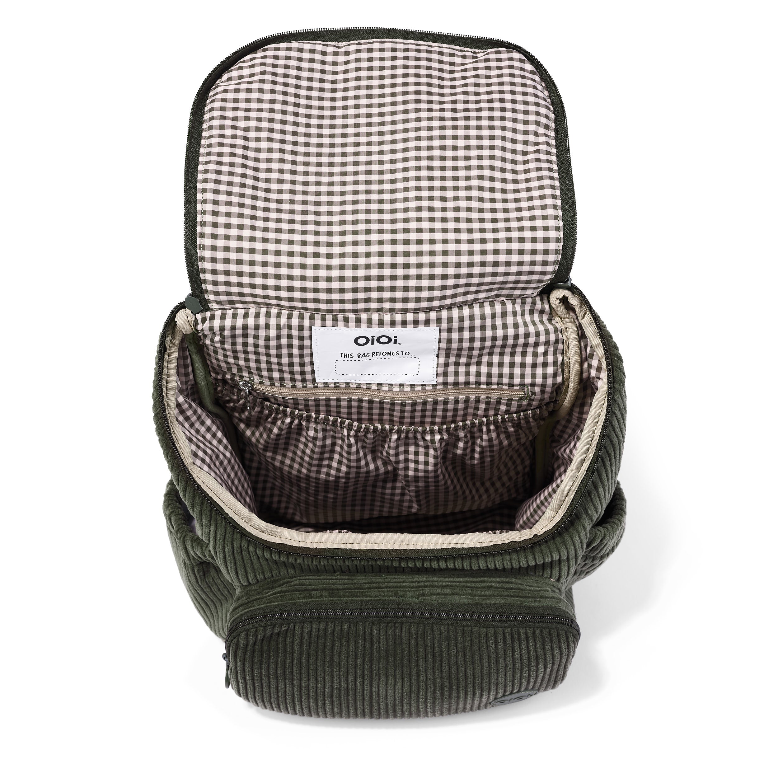 Signature Kids Backpack - Moss Green Corduroy OiOi