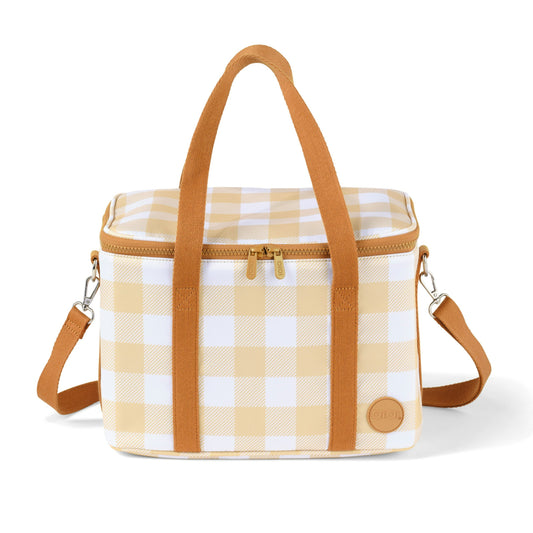 Maxi Insulated Bag - Beige Gingham